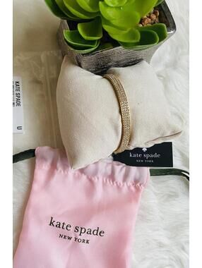 Kate Spade New York Gold Tone Crystal Bangle Bracelet